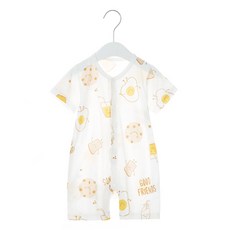 STARDOOR 嬰幼兒夏季全開扣可愛短袖連身衣