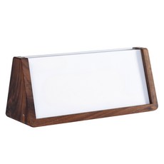 Pampas原木壓克力直立名牌夾 02核桃原木壓克力, 1個