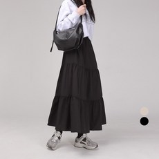 Cotton Closet 女款可愛A字蛋糕鬆緊腰長裙