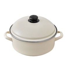 ELO 인덕션 크림하모니 IH 법랑 양수냄비, 24cm, 아이보리, 1개