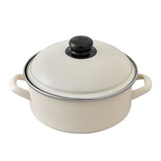 ELO 인덕션 크림하모니 IH 법랑 양수냄비, 20cm, 아이보리, 1개