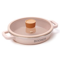BODNER IH電磁爐適用Rosa雙耳鍋, 20cm, 1個, 粉色