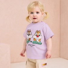 밀크마일 아동용 통기성 디즈니 칩앤데일 볼빵빵 티셔츠