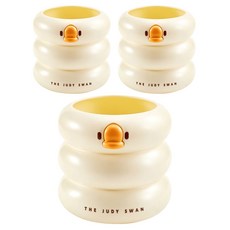 Berrygoose Judy 桌面收納盒 筆筒, 象牙白, 3個