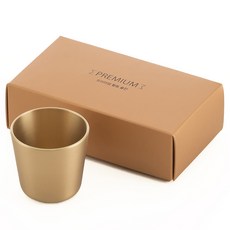 FLaiTO 高級霧面黃銅燒酒杯 45ml, 1個, 金色