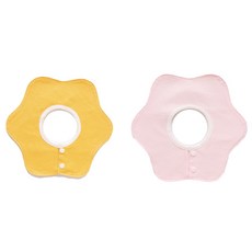 HARAROI 嬰幼兒滾邊圍兜領巾2件組