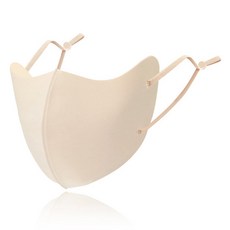 UUGOLF 耳掛繩可調素色防曬口罩, 1個, 淺褐色