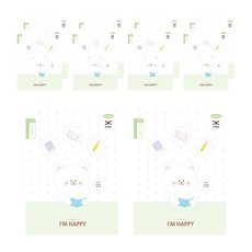 펜피아 1000 초등 그림일기 양면 제본노트, D그린, 10개