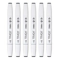 터치 트윈 브러쉬 마카 6종 세트 COOL GREY COLOR, 1세트, 6색