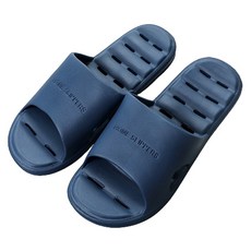 Good Thing 防滑排水簡約EVA浴室拖鞋, 海軍藍, 1個