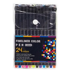 Kohimi 顏料代針筆彩色筆組 0.4mm, 1套, 24色