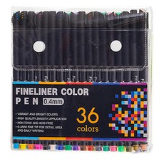 KHOHIMO 顏料代針筆彩色筆組 0.4mm, 1套, 36色