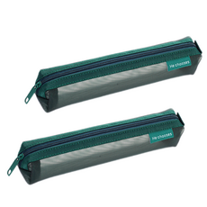 Khohimo 纖薄款透視網眼網紗筆袋 4W108, 2個, 綠色