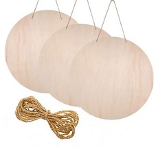 Khohimo 美術工藝傢俱DIY木材圓形門板 4W072, 單一顏色, 3個