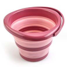 Allode 多功能雙色折疊式美術水桶 9L, TYPE 01 粉色