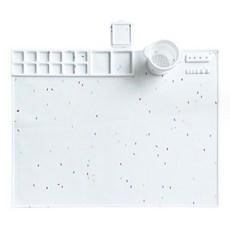 Allode 繪畫調色板繪圖墊 TYPE 03 白色 50 x 40 cm, 1個, 14格