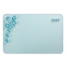 Allode 圓形調色盤繪畫墊 TYPE 01 天空藍 60 x 40 cm, 1個, 7格