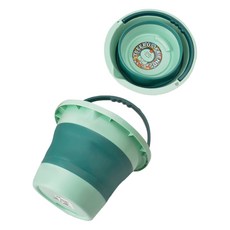 Allode 動物好朋友 可折疊美術水桶, TYPE 03 綠色