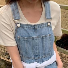 어나더TWEE 여성용 로티니 워싱 컬러 라운드 반팔 티셔츠 tts0534