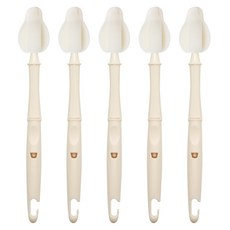 coco Lieto 長柄奶瓶奶嘴清潔刷, 燕麥色, 5個