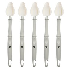 Lieto Clean 長奶瓶奶嘴清洗刷, 淺灰色, 5個