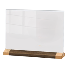 Pampas 胡桃實木A型底座壓克力菜單架, 1個