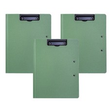 알로데 라이팅 회의 A4 클립보드 23.5 x 32 x 1.2 cm 더블클립, TYPE10 그린(더블클립), 3개
