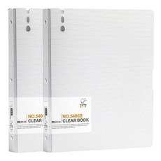 Allode 高級文件夾 筆夾 A4透明文件夾 80p, 04 白色, 2個