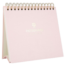 Starium黏貼式桌上型日曆型四格相冊超音波照片日記本, 1個, 20張, 粉色