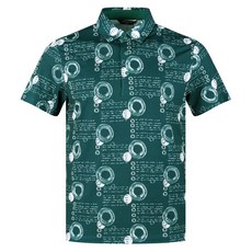 luxgolf 男款 Arnoldo Bassini 藝術圖案短袖高爾夫球衫 ABMTS42301