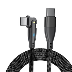 디지튜드 CtoC ᄀ자고속 충전 데이터 케이블, 1m, 블랙, 1개