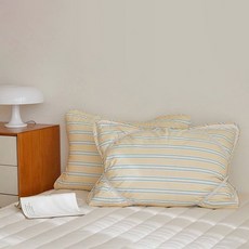 Matilla 復古莊園60支高密度純棉絎縫鬆緊帶式枕頭套