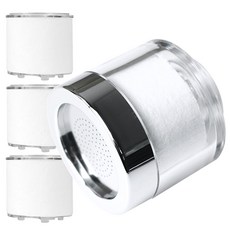 bathtem 水龍頭過濾器+替換濾芯 3入組, 鍍鉻, 1組