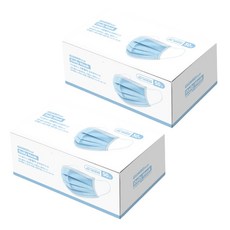 Guard Plus 牙科面膜, 50入, 2個, 藍色