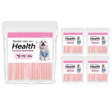 덴탈헬스 강아지 플러스 자이언트 치석제거용껌, 딸기, 250g, 5개