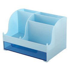 코히모 다용도 연필 꽂이 수납 정리함 펜홀더 4W083, 1개, 블루