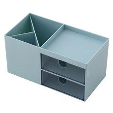 올라운더 데스크탑 수납정리함 연필꽂이 오거나이저, 블루, 1개