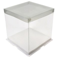 Inp 方形包裝盒 4號 260 x 260 x 250 mm, 透明 + 透明(盒子), 3個