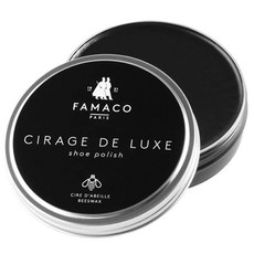 FAMACO Sirage Deluxe 蜂蠟亮光鞋油 50g, 1個, 黑色