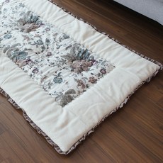 시나앤소모 엔딩플라워 돌소파 방석패드, 아이보리, 1개