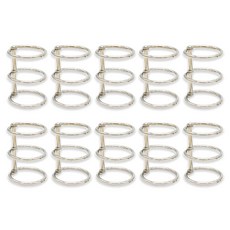 코히모 다꾸 메탈 바인더링 3공 25mm 4W139, 실버, 10개