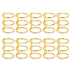 코히모 다꾸 메탈 바인더링 3공 25mm 4W139, 골드, 10개