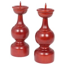 韓國產南原彩色條紋祭祀燭台, 2個