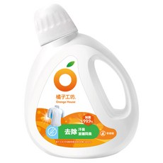 橘子工坊天然濃縮制菌去味洗衣精 有效洗淨汗臭/汗脂/室曬悶臭 含天然微胞橘油, 1.8L, 1瓶