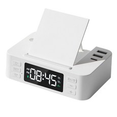 ALIO 폴딩2 거치형 고속무선충전 & LED시계 15W, 1개, 화이트