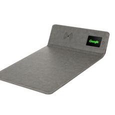 ALIO 2세대 15W 고속 무선 충전 라이팅 패드2 케이블 거치형 LED로고, 그레이, 1개