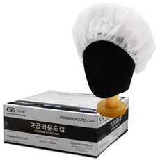 GUARDMAN 拋棄式帽 髮帽 高級圓帽 50入, 1個, 白色
