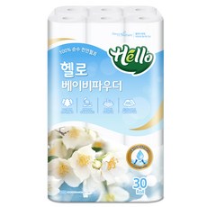 Hello Tissue 爽身粉3層衛生紙 27m, 1個, 30捲