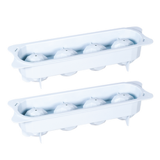 livingovoje 水晶冰球製冰盒 4格, 藍色, 2個