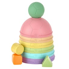 Kes.B 幼兒用堅固多功能圖形堆疊 2592, 混和色, 1個